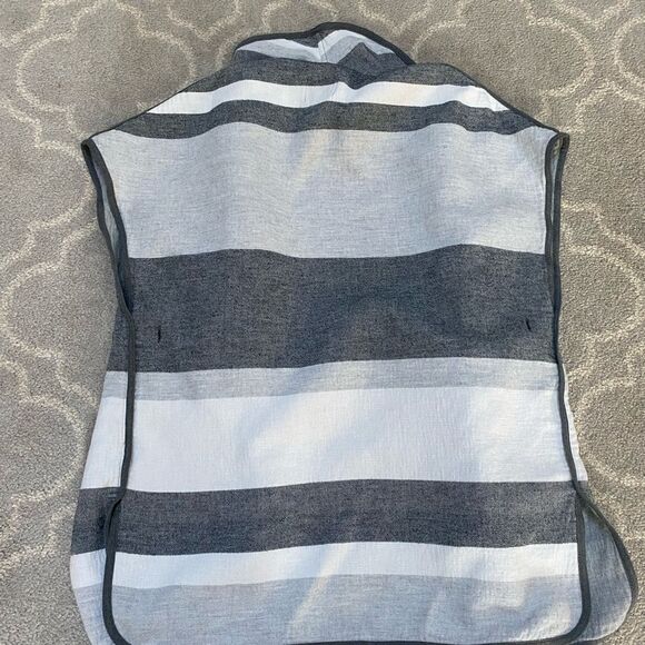 Hinge GrayWide Stripes and Draped Collar Kimono Jacket XS/S - Picture 9 of 9